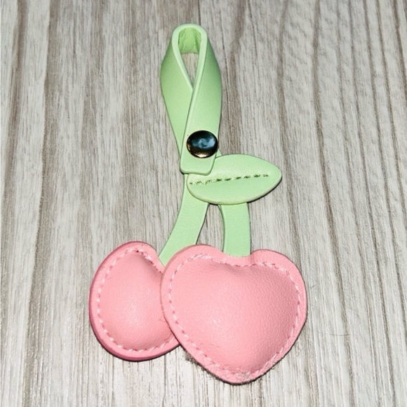 🍒 2 Cherry Heart Pendant Charms Classic & Pastel NWT - Picture 8 of 11
